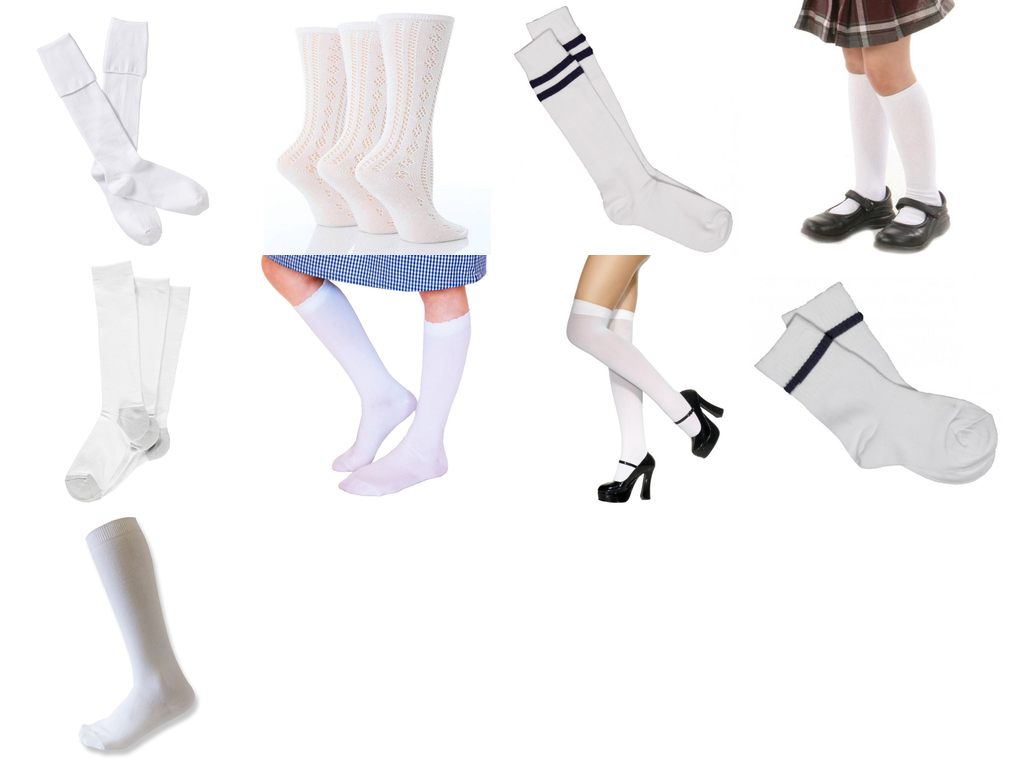 white school socks